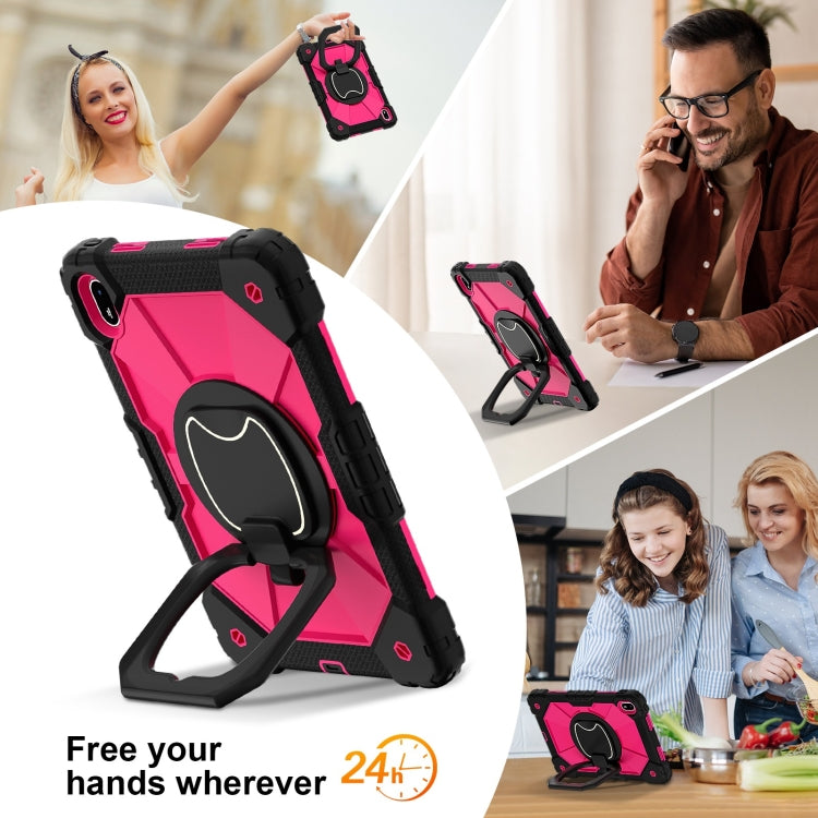 For Huawei Matepad SE 11 2024 Contrast Color Robot Silicone Hybrid PC Tablet Case