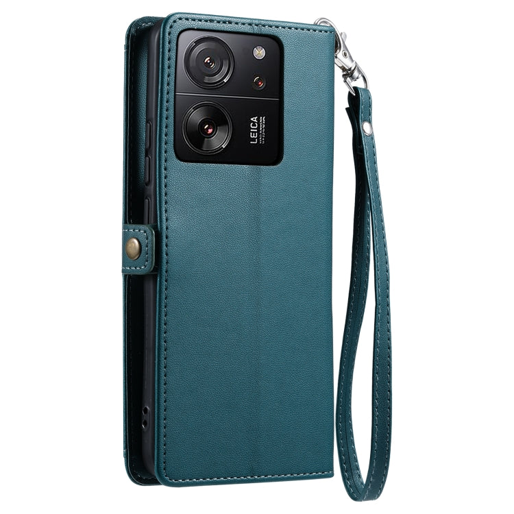 For Xiaomi 13T / 13T Pro Wallet Multi-card Slot Leather Phone Case with Lanyard