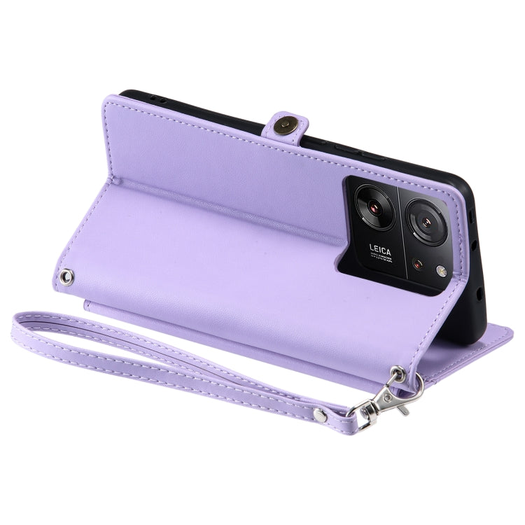 For Xiaomi 13T / 13T Pro Wallet Multi-card Slot Leather Phone Case with Lanyard