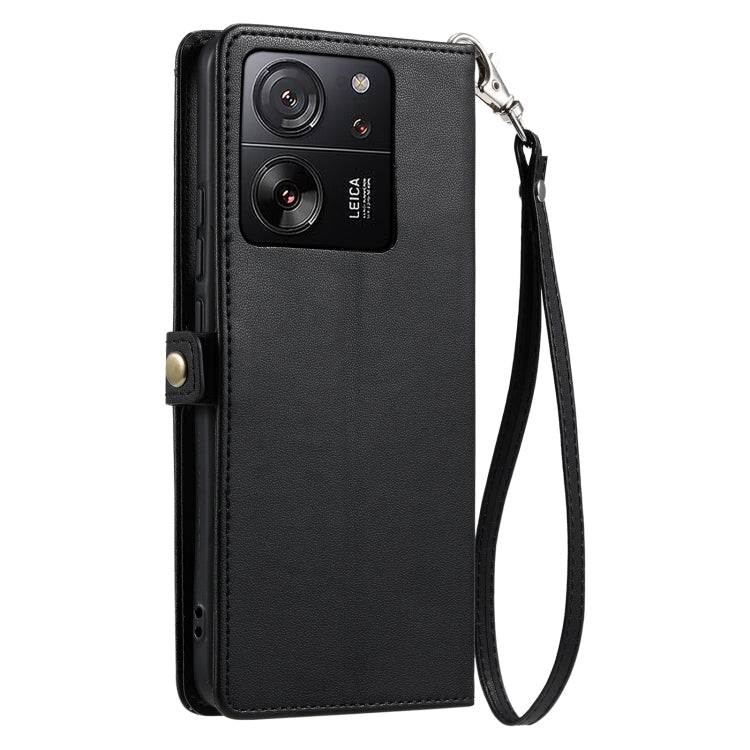 For Xiaomi 13T / 13T Pro Wallet Multi-card Slot Leather Phone Case with Lanyard