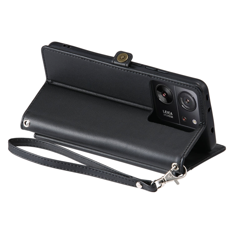 For Xiaomi 13T / 13T Pro Wallet Multi-card Slot Leather Phone Case with Lanyard