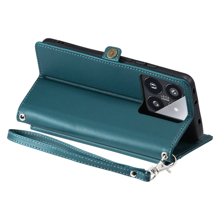 For Xiaomi 14 Pro Wallet Multi-card Slot Leather Phone Case with Lanyard