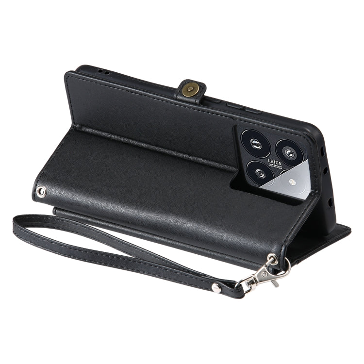 For Xiaomi 14 Pro Wallet Multi-card Slot Leather Phone Case with Lanyard