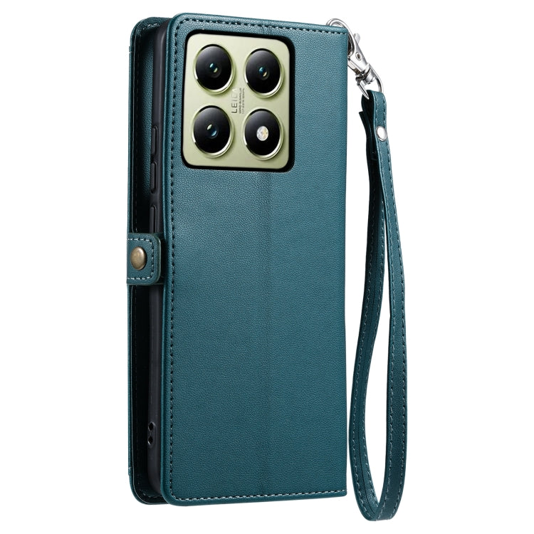 For Xiaomi 14T Wallet Multi-card Slot Leather Phone Case with Lanyard