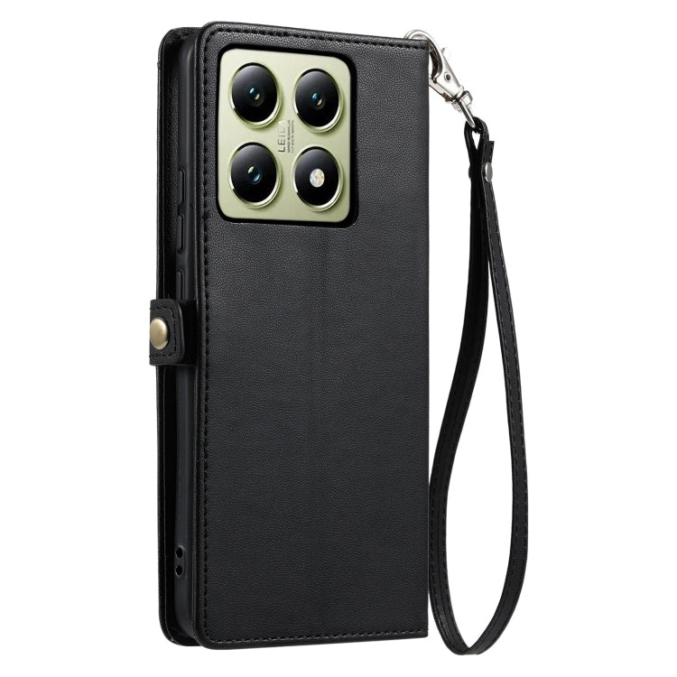 For Xiaomi 14T Wallet Multi-card Slot Leather Phone Case with Lanyard