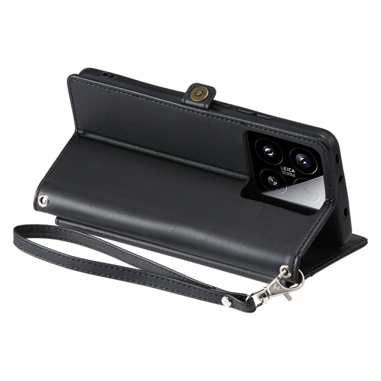 For Xiaomi 15 Wallet Multi-card Slot Leather Phone Case with Lanyard