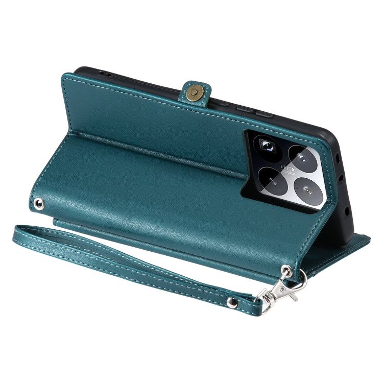 For Xiaomi 15 Pro Wallet Multi-card Slot Leather Phone Case with Lanyard