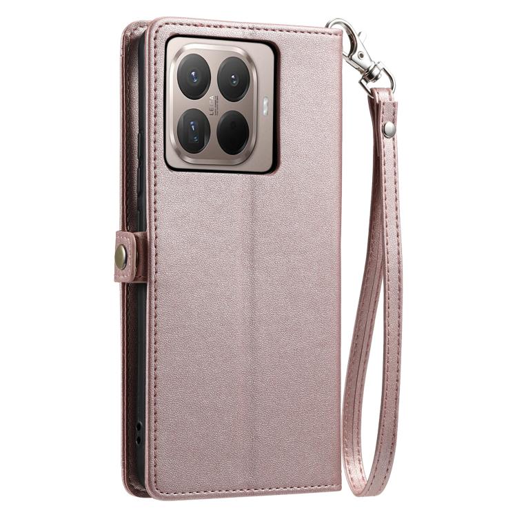 For Xiaomi 15T Pro Wallet Multi-card Slot Leather Phone Case with Lanyard