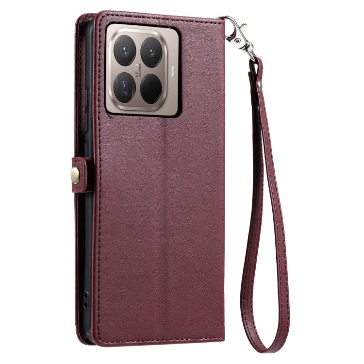 For Xiaomi 15T Pro Wallet Multi-card Slot Leather Phone Case with Lanyard