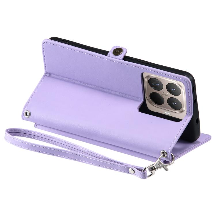 For Xiaomi 15T Pro Wallet Multi-card Slot Leather Phone Case with Lanyard