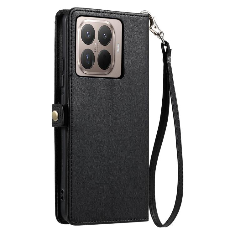 For Xiaomi 15T Pro Wallet Multi-card Slot Leather Phone Case with Lanyard
