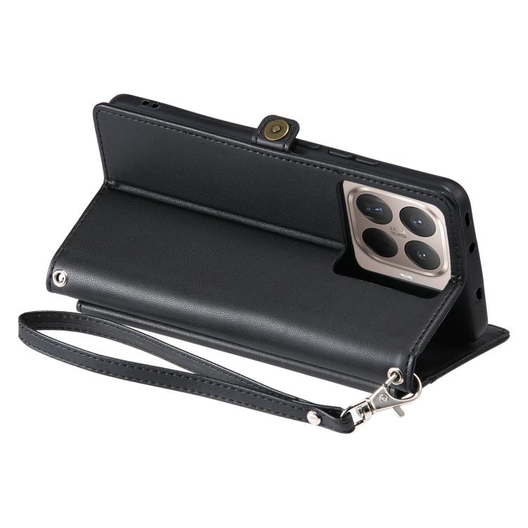 For Xiaomi 15T Pro Wallet Multi-card Slot Leather Phone Case with Lanyard