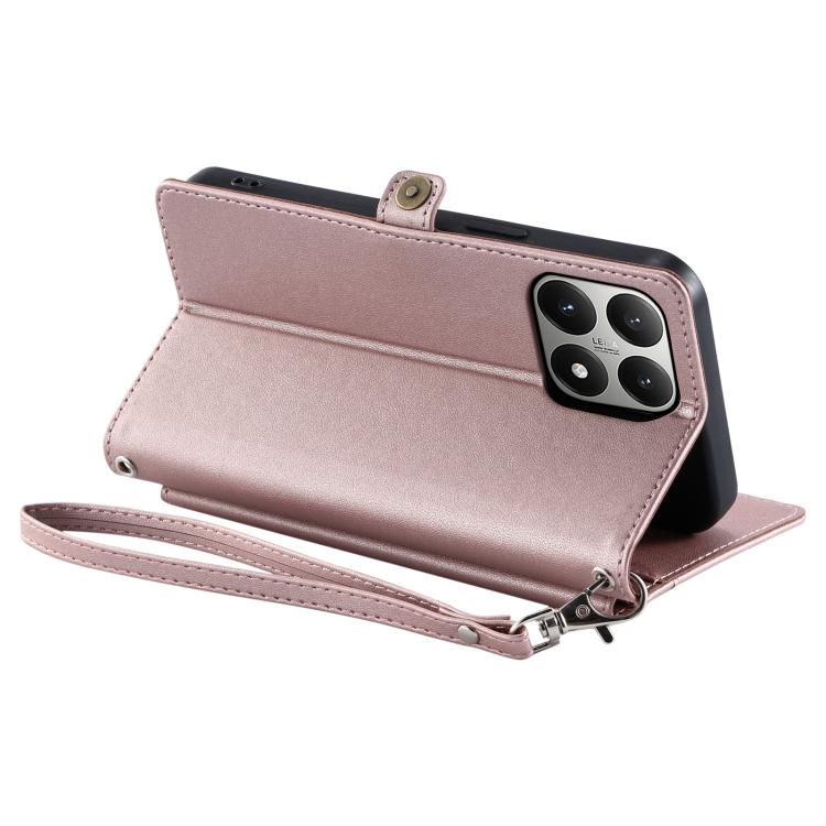For Xiaomi 15T Wallet Multi-card Slot Leather Phone Case with Lanyard