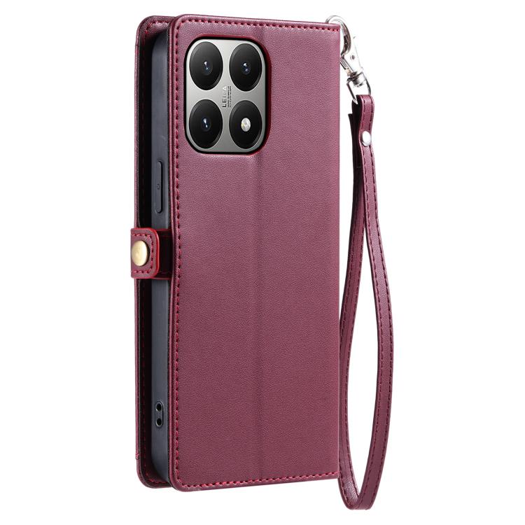 For Xiaomi 15T Wallet Multi-card Slot Leather Phone Case with Lanyard