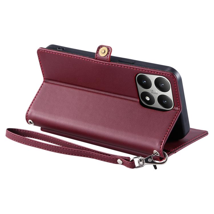 For Xiaomi 15T Wallet Multi-card Slot Leather Phone Case with Lanyard