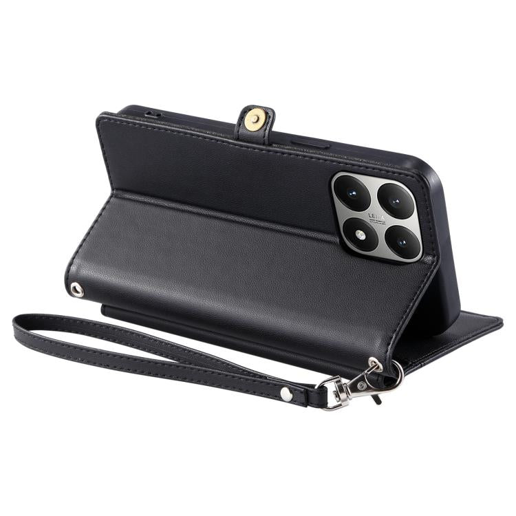 For Xiaomi 15T Wallet Multi-card Slot Leather Phone Case with Lanyard