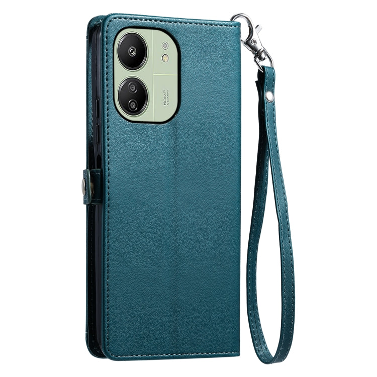 For Redmi 13C 4G / 5G Wallet Multi-card Slot Leather Phone Case with Lanyard