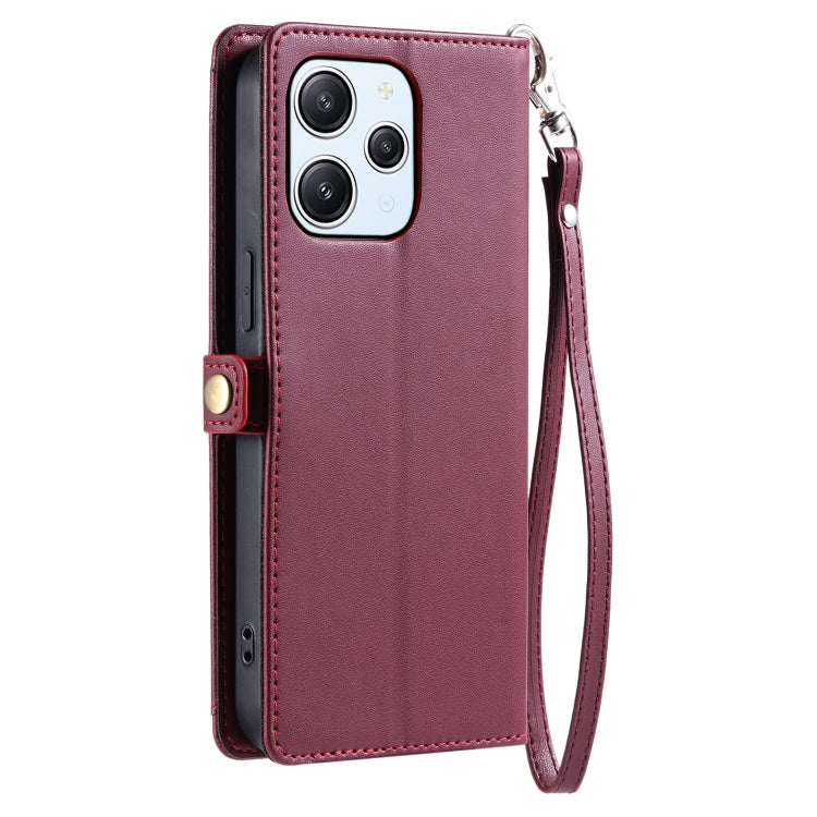 For Redmi Note 12R Wallet Multi-card Slot Leather Phone Case with Lanyard