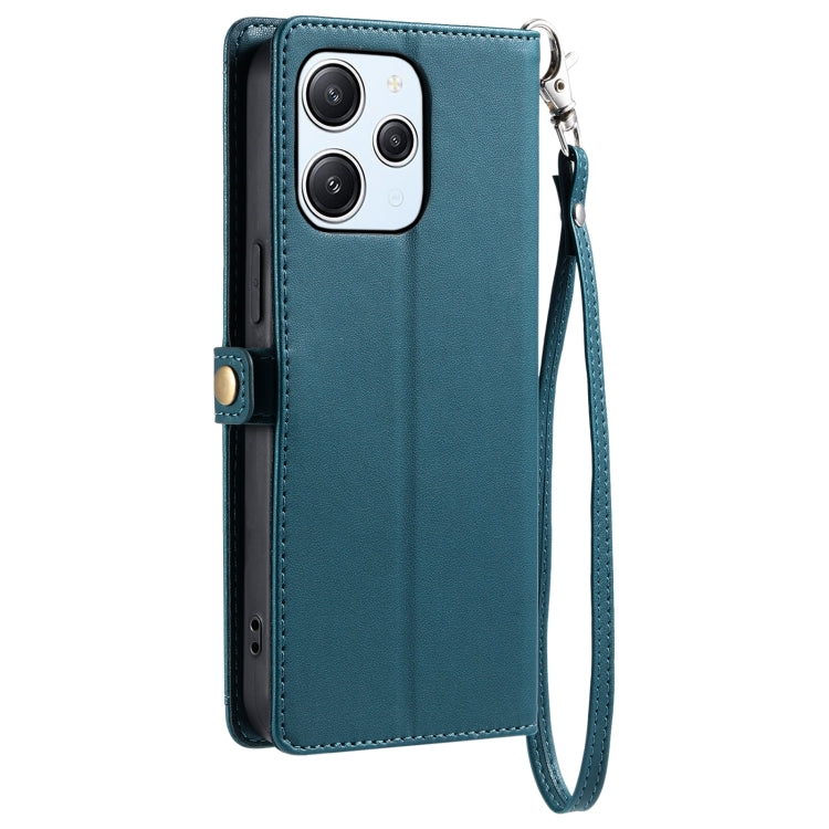For Redmi Note 12R Wallet Multi-card Slot Leather Phone Case with Lanyard