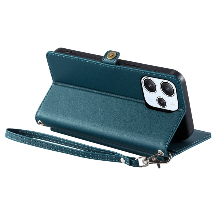 For Redmi Note 12R Wallet Multi-card Slot Leather Phone Case with Lanyard