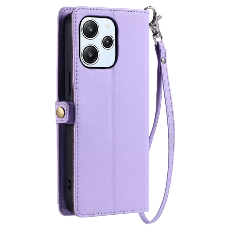 For Redmi Note 12R Wallet Multi-card Slot Leather Phone Case with Lanyard