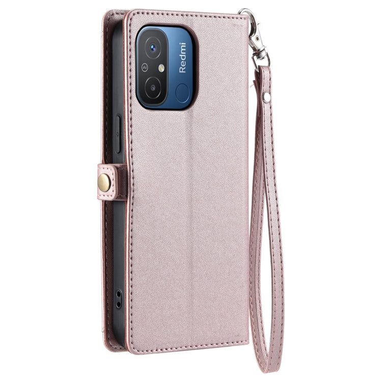 For Redmi 11A 4G Global Wallet Multi-card Slot Leather Phone Case with Lanyard