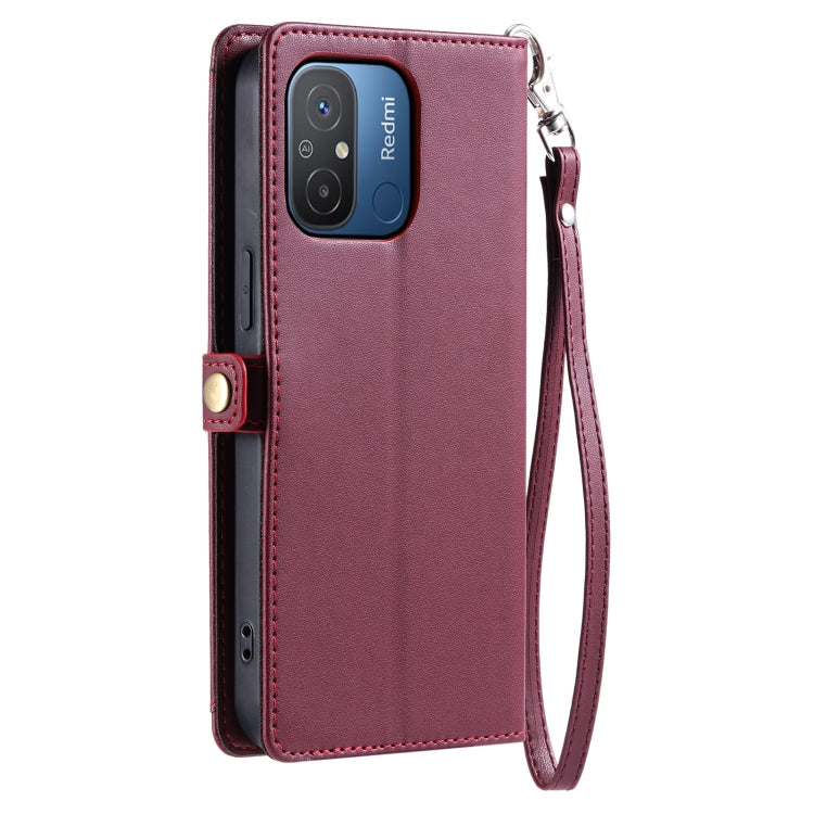 For Redmi 11A 4G Global Wallet Multi-card Slot Leather Phone Case with Lanyard