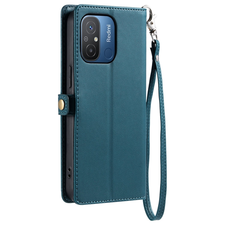 For Redmi 11A 4G Global Wallet Multi-card Slot Leather Phone Case with Lanyard