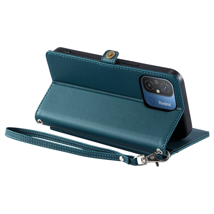 For Redmi 11A 4G Global Wallet Multi-card Slot Leather Phone Case with Lanyard