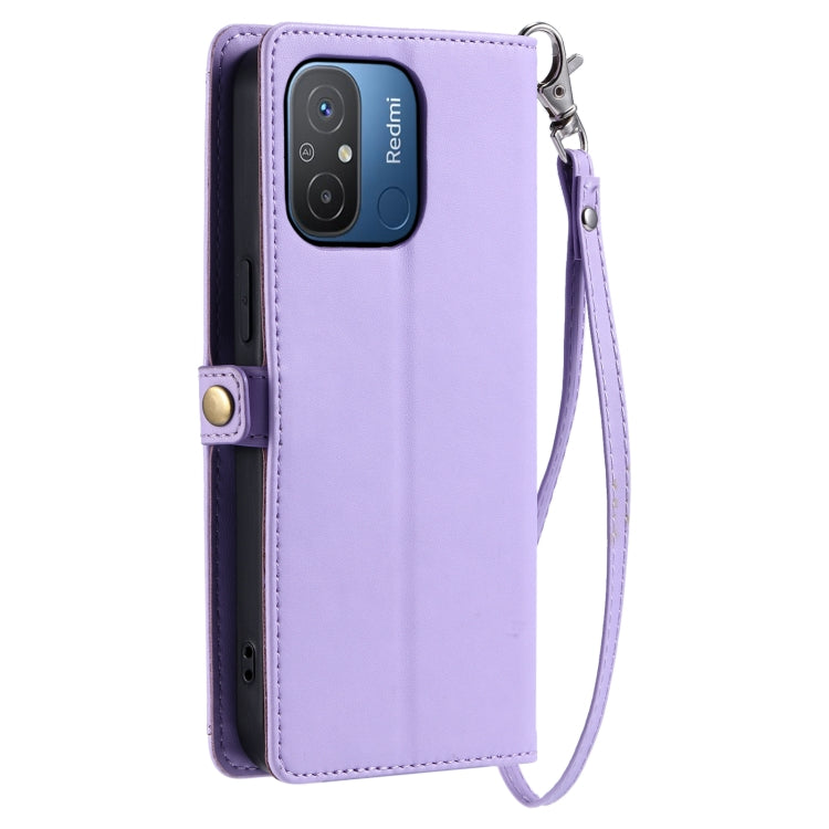 For Redmi 11A 4G Global Wallet Multi-card Slot Leather Phone Case with Lanyard