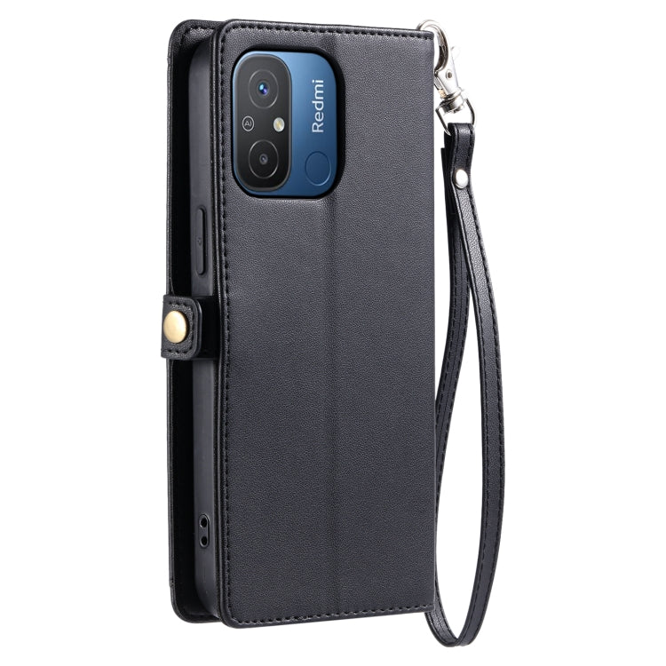 For Redmi 11A 4G Global Wallet Multi-card Slot Leather Phone Case with Lanyard