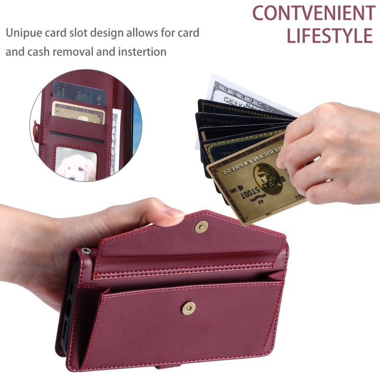 For Redmi 13 4G Wallet Multi-card Slot Leather Phone Case with Lanyard