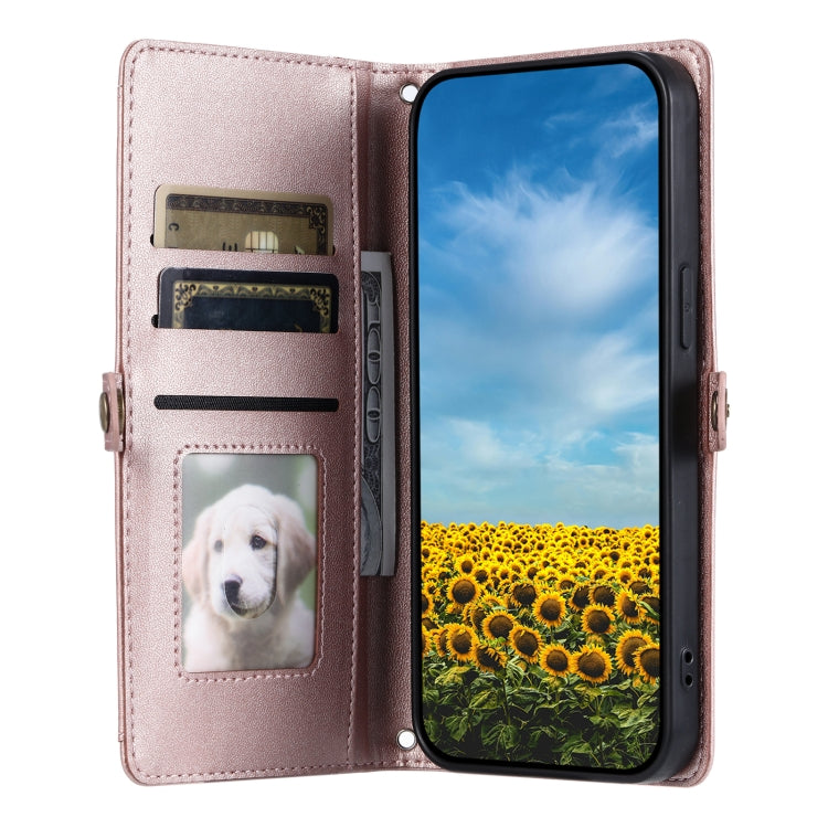 For Redmi Note 13 5G Global Wallet Multi-card Slot Leather Phone Case with Lanyard