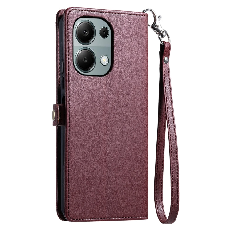 For Redmi Note 13 Pro 4G Global Wallet Multi-card Slot Leather Phone Case with Lanyard