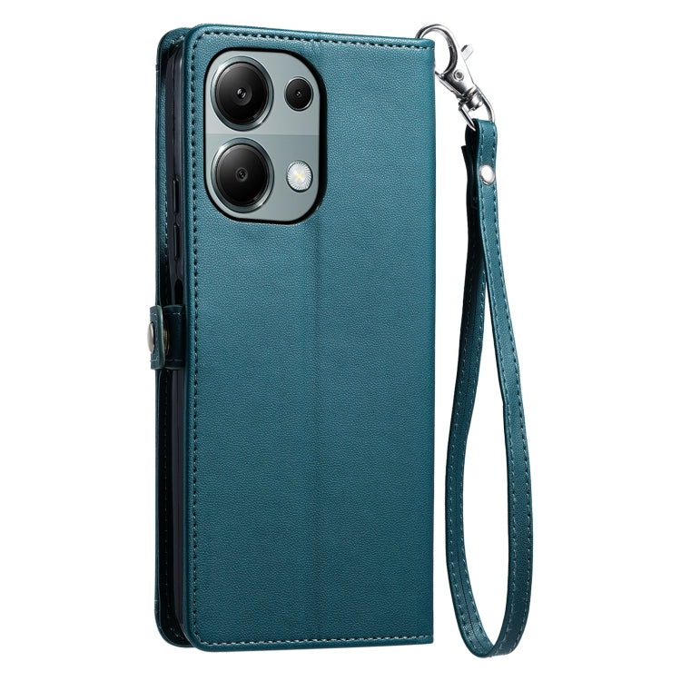 For Redmi Note 13 Pro 4G Global Wallet Multi-card Slot Leather Phone Case with Lanyard