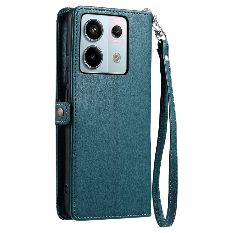 For Redmi Note 13 Pro 5G Global Wallet Multi-card Slot Leather Phone Case with Lanyard
