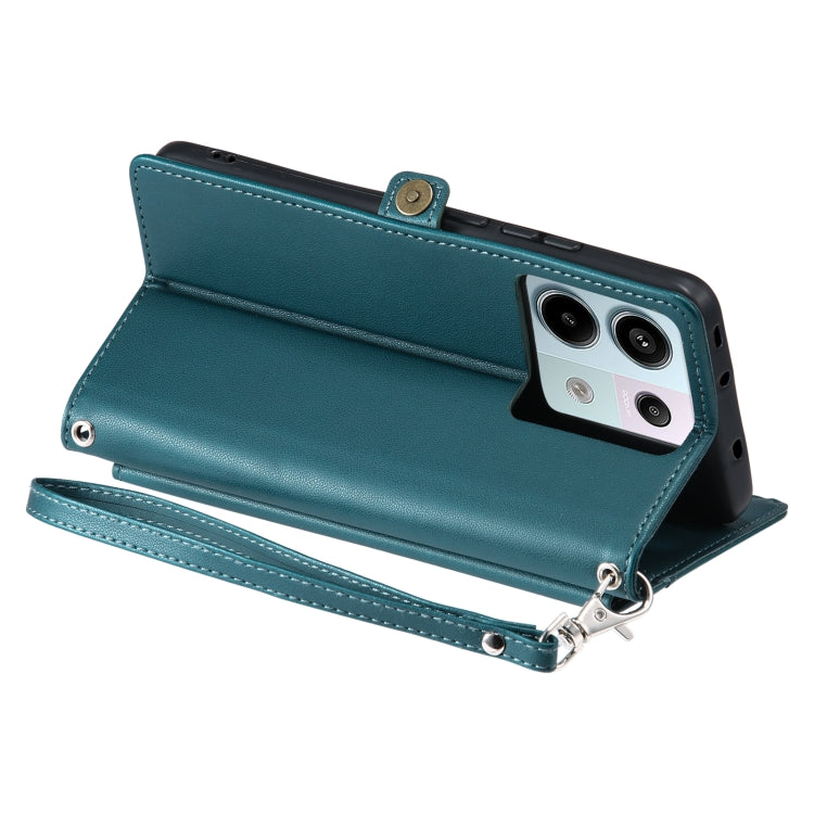 For Redmi Note 13 Pro 5G Global Wallet Multi-card Slot Leather Phone Case with Lanyard