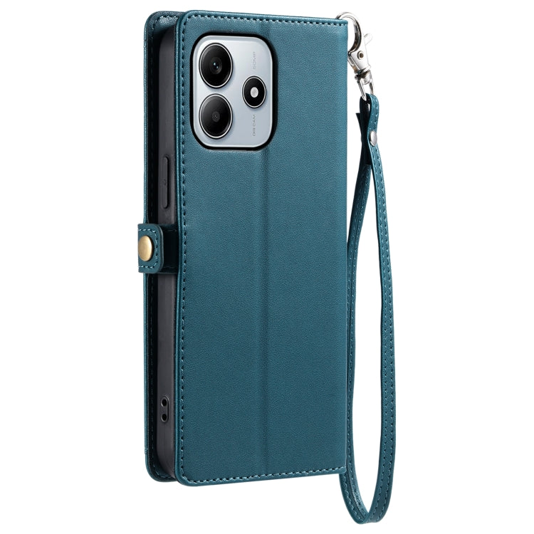 For Xiaomi Redmi Note 14 5G Wallet Multi-card Slot Leather Phone Case with Lanyard