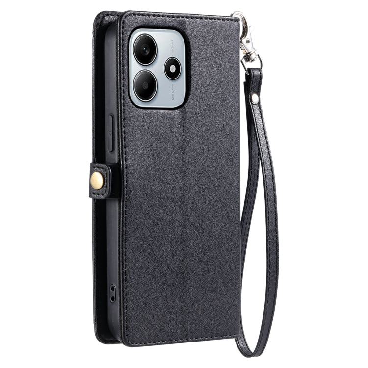 For Xiaomi Redmi Note 14 5G Wallet Multi-card Slot Leather Phone Case with Lanyard