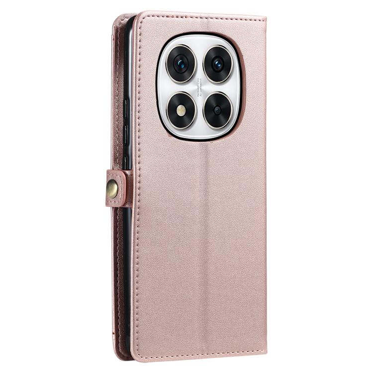 For Redmi Note 14 Pro 4G Wallet Multi-card Slot Leather Phone Case with Lanyard