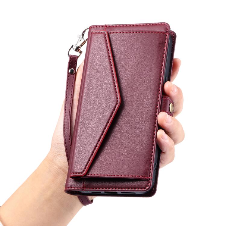 For Redmi Note 14 Pro 4G Wallet Multi-card Slot Leather Phone Case with Lanyard