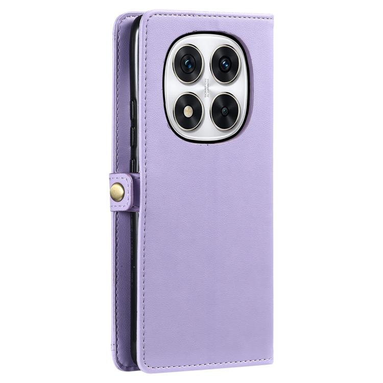 For Redmi Note 14 Pro 4G Wallet Multi-card Slot Leather Phone Case with Lanyard