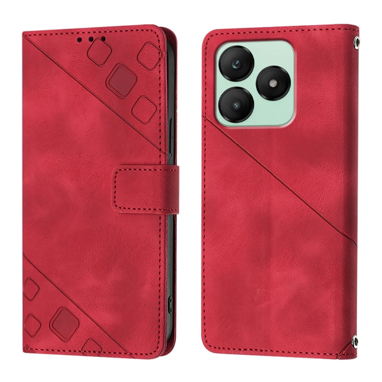 For Wiko T20 Skin-feel Embossed Leather Phone Case