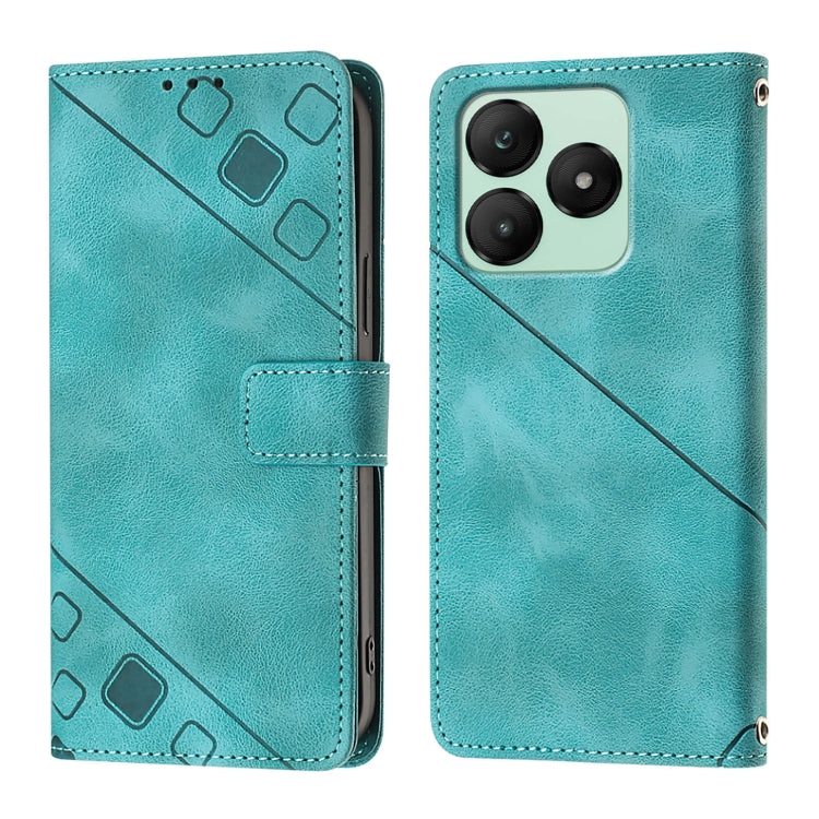 For Wiko T20 Skin-feel Embossed Leather Phone Case