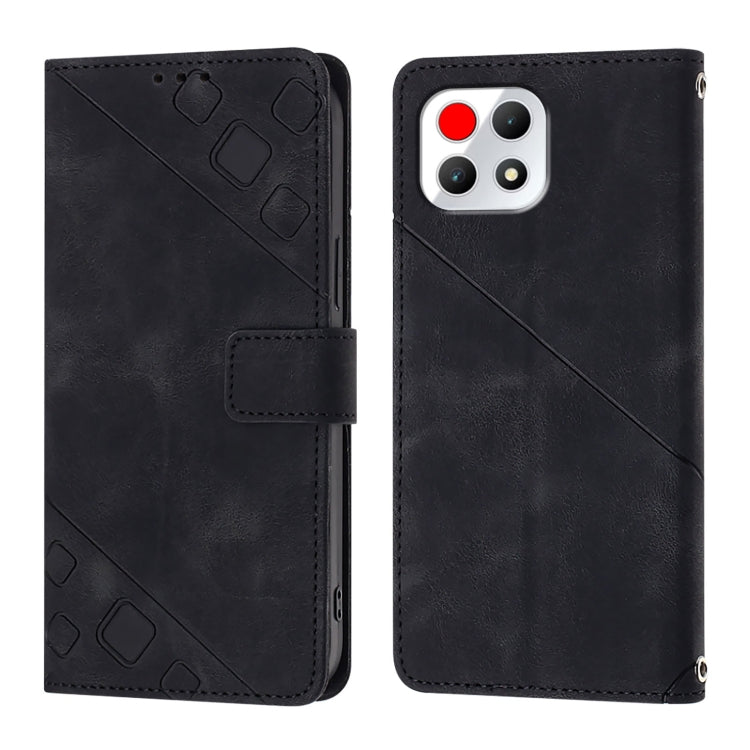 For T-Mobile REVVL 7 5G Skin-feel Embossed Leather Phone Case