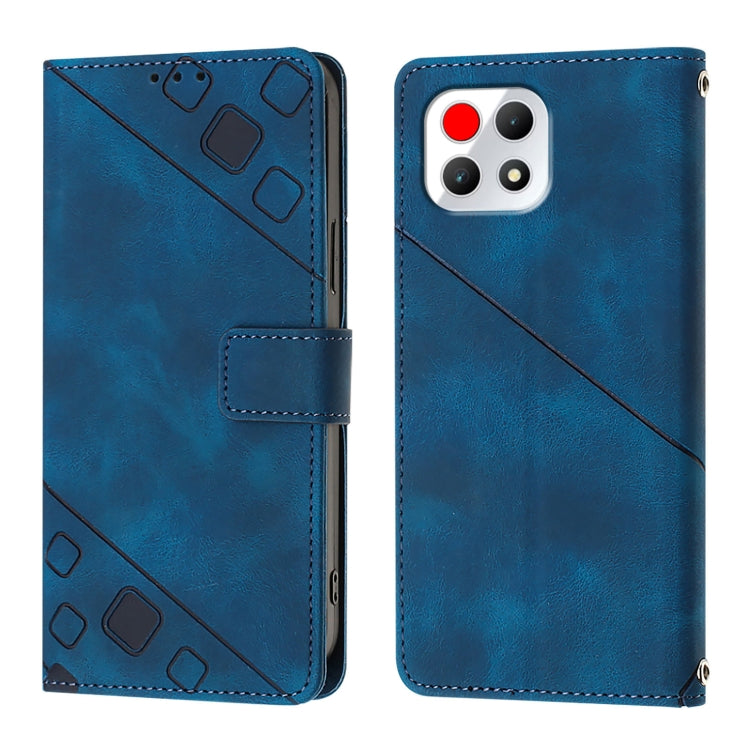 For T-Mobile REVVL 7 5G Skin-feel Embossed Leather Phone Case