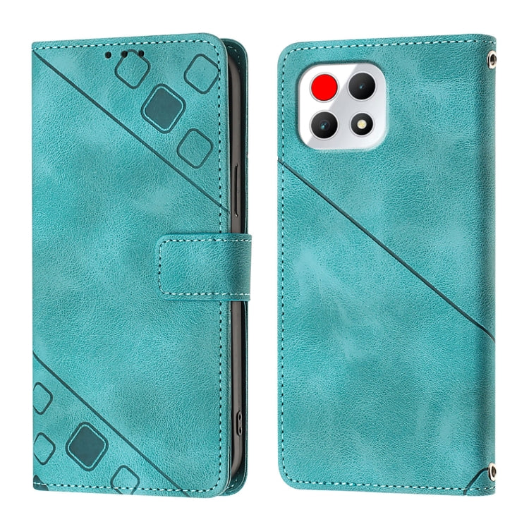For T-Mobile REVVL 7 5G Skin-feel Embossed Leather Phone Case