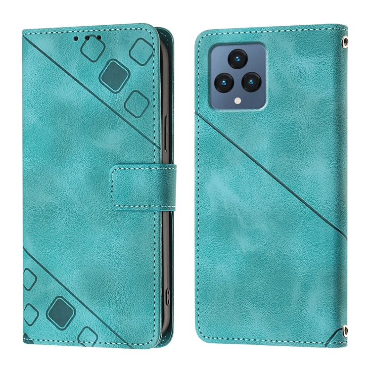 For T-Mobile REVVL 6 / 6x 5G Skin-feel Embossed Leather Phone Case