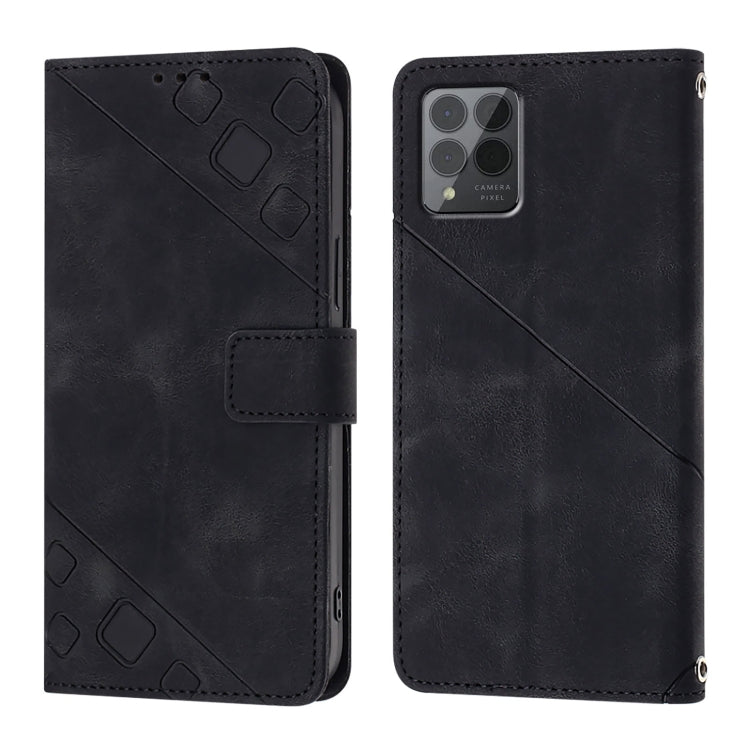 For T-Mobile REVVL 6 Pro / 6x Pro 5G Skin-feel Embossed Leather Phone Case