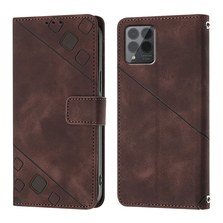 For T-Mobile REVVL 6 Pro / 6x Pro 5G Skin-feel Embossed Leather Phone Case